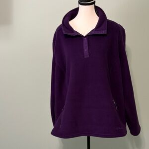L.L. Bean Deep Purple Fleece Hoodie